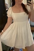 Really cute babydoll dress, really flattering for a range of body types, and nice quality fabric - Cove M.
