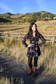 The pattern is very elegant. I loved the fit and length as well. It's not made for the cold though. - Alicia D.