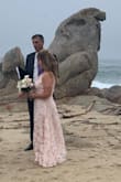 I love this dress. It was perfect for the simple, intimate beach wedding we had. I already had another dress but saw this one and had to order it to see it on. As soon as I put it on I knew it was the one. I had to hem it a little due to flat sandals. If I had heels it would've been perfect. - Alesia M.