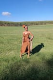 The dress fell perfectly. I love the color, material, and slit. - Tierney F.