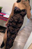 Beautiful dress, super comfortable, and flattering! However, the quality is terrible. After only a couple of hours, I began noticing a couple of strings popping out of random places. Then by the end of the night, the stitching came apart on the side of the dress. :( - Gizelle A.