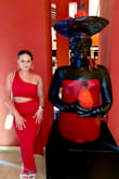 I wore this on vacation and it fit like a glove! The material is thick enough to hide any undergarment lines. The dress is a bit on the heavier side when considering packing to travel though, but still worth taking it on vacation! - Stephanie B.