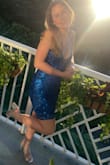 I bought this for my daughter for Homecoming. Fit perfectly. It's low cut but was not too revealing. We bought a small. Very pretty and fits great. - Julie M.