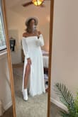 So, we have not had our elopement just yet, but I tried this dress on and was shocked at how amazing it fit! The quality of the material feels like an expensive wedding dress as does the look! It's also extremely comfortable. I am so impressed with the dress that I wish I was wearing it to my actual wedding! I 100% recommend it for whatever occasion! I personally find it very flattering on my body type! - Alexis Z.