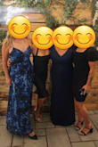 Wore this to a late September wedding. Fit perfectly. The slit was just high enough. Lots of compliments! - Jenny K.