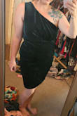 I like how it stretched some but still hid my tummy. Not too short either. Great for a nice dinner, wedding, or work holiday party. - Elizabeth R.