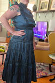 The dress pulled at my chest area. Would look better if I had a smaller [bust] or got a bigger size. Ended up not being the style I wanted. - Elizabeth R.