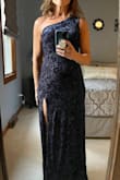 This dress fits so nicely. It's very comfortable. Numerous compliments on the fabric/pattern. - Nancy W.