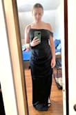 Love this style; it will be a perfect bridesmaid dress and even other events. I will have to get it hemmed. It's a bit long for me, but other than that, it fits great. Also needs to be steamed, but I think that will take care of the wrinkles from shipping. The ruching is flattering! - Paige W.