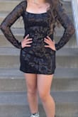 This dress was so cute! I ordered it last minute for homecoming and I was between sizes, so I sized up, but it ended up being a little big. Looking back I would have gotten a small, but it was still super good quality and got tons of compliments. - Claire M.