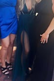 This dress was stunning! Very low cut and fits true to size. Just a little long. - Amy M.