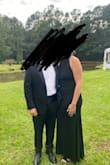 I loved this dress! Fit perfectly and was comfortable to wear all night at a wedding! There is a lot of room up top and the material is stretchy. The open back is very flattering too! - Brittany C.
