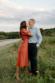 Absolutely love this dress! I ordered it for my engagement pictures and it turned out perfect. The color is more of a rust orange in person which is what I was looking for. Highly recommend!! - Hayden L.