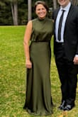 This dress was amazing! I wore it for a wedding and I couldn't believe the compliments I received. I felt so gorgeous in this! I'm a solid medium and this fit perfectly. The material was so flattering, the dress felt fitted but didn't show any imperfections. The material did get a little hot while dancing but the slits up the side helped, and despite feeling like a sweaty mess the dress didn't show it. I wore 2.5-inch heels and didn't need to alter this dress (I'm 5'6"). You won't regret this one! - Shana L.