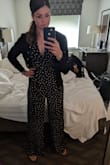 I wore this jumpsuit to a post-wedding brunch, and it was perfect. It's comfy but a little long. Definitely needed to wear heels with it, and I'm 5'8. - Meghan C.