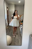 I used this dress for my engagement photoshoot and I loved it! It was a little big up top but I wouldn't change the size - Jessica M.