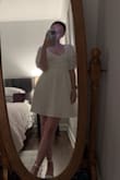 Got this dress for engagement photos, and it worked out great! The dress was a bit larger in the back, so maybe size down? Other than that, it was great! - KRISTINA A.