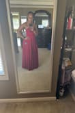 I absolutely love this dress. The fit is perfect and the length is great. I love the pleats around the boobs and don't need to wear a bra with this dress. I'm absolutely in love. - Angela C.