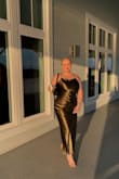 This is a must-buy - the perfect fall wedding guest dress. I got so many compliments!!! Being on the curvier side, it is hard to find a dress that fits in all the right places so I'm so glad I found this dress. Seriously so flattering and was also so comfortable. This dress can easily be tightened or loosened via the straps that tie in the back which I loved. Won't regret your purchase! - Liz
