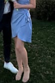I love it! Easy to wear with anything. Looks nice with dresses! Fyi, I have wide feet and I don't wear high heel often. Love that it doesn't hurt my feet much after the event. - Nina L.