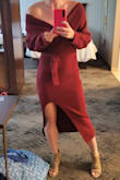 Warm and cozy, thick material. Fits true to size, received many compliments on it. Wish I had more reasons to wear it. I have an athletic build, small fit well. Could probably do an xs but small was fine. - Kaitlyn B.