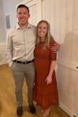 Got this dress for a fall wedding and was really pleased! I sized up one and pulled the waist band up slightly over my bump. All in all, worked pretty good! I would buy it again! - Caitlin G.