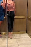 I feel like the shirt could be worn with so many different bottoms. I wore it with some high waisted, black, shiny spanx leggings in Las Vegas for dinner out. And it was cute. Can't wait to pair it with some jeans and a little blazer. - Danielle F.