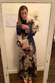 Love the dress. Fits well, easy to accessorize. When it's time to go to my event, I will probably wear some shapewear underneath because it is a wrap-style dress, and I would like to feel like I have some extra coverage. - Katie H.