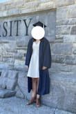 I got this dress for my upcoming graduation, and I was very impressed with how high quality the material is. It is the perfect length and looks great! Love this dress! - Caitlin B.