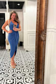 Loved the color, the dress hugs your body amazingly! I'm thinking of buying another one, different color! You only need boob tape and enjoy it! It's comfortable and sexy! But not too much! - Daniela S.