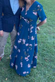 I'm tall and this dress was long on me, so heels were a must. The wrap was a bit hard to figure out and I didn't feel totally secure that I wasn't going to flash at some point. The bust acted like it gapped like it was tight, even though it was not - so I did have to pin it. Otherwise, it's a beautiful dress and I got many compliments. - Kerri R.