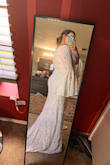 I was so scared to buy my dress online. I, spur of the moment, decided to plan our wedding in TWO MONTHS. This dress is all that and a bag of chips. I had to get the shoulders taken up a bit and hemmed a couple of inches but other than that it's fab. I'm a mom of 3 while breastfeeding. The girls are well supported and the tummy control is perfect. Buy it! - Rachelle T.