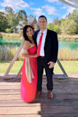 I ordered this dress for a wedding. It is beautiful! It is very lightweight, airy, and very easy to wear. I felt beautiful wearing it. I got so many compliments! I am on the short side so I had it hemmed. - Maggie Z.