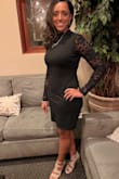 I bought two dresses because I was apprehensive about this dress. I was blown away when I tried it on. Dress fit perfectly to my curves and even had some stretch to the material. Would not recommend for a summer event because it's a thicker material but for my event, it was perfect. I love it so much, I am looking for events to wear it again. - Krishtian D.