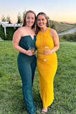 Such a cute and comfortable jumpsuit! I have an issue with jumpsuits normally with wider hips and legs but this had plenty of stretch and was very flattering. Just be aware if you're part of the IBTC you will need the top taken in slightly as the elastic portions aren't super sticky to hold it up naturally. - Kimberly V.