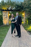 This dress fit so well and was great for a fall wedding. The neckline is flattering but secure. I didn't feel at risk of popping out, and I didn't feel like I was adjusting the strap or the shoulder. Easy to dance in and very cute! - Rachel S.