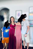 Got so many compliments at the wedding. The fit was perfect and the cutouts were fun. My only complaint was not being able to iron it at home bc of the pleats. I tried steaming for an hour but it didn't get out the wrinkles in the pleated skirt area. - Sarah N.