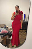 I have been looking for a dress for a formal wedding I'm attending in November. I have the typical hourglass body, which sounds great in theory but makes shopping for dresses difficult as there is almost always something to alter in order for it to fit. I've never shopped at Lulu's before and took a chance on this dress as it had great reviews, is exactly my style, and was on sale. I received the dress a few days later and when I tell you my jaw dropped to the floor as soon as I zipped this dress, I was shook. The dress FIT LIKE A GLOVE. LIKE. A. GLOVE. There are literally ZERO alterations needed.  The stretchiness of the dress ensures that it fits my hips/butt, waist, AND bust and hugs all my curves. The length of the dress is the perfect height to wear with heels. And BEST OF ALL, I can actually wear a bra with this dress and you can't see any straps whatsoever.  No strapless bra or boob tape is needed!!!!! It's truly a unicorn of a dress. I feel gorgeous and sexy and I can't wait to wear this dress! - Michaela P.