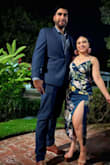 I really liked this dress. It was super flattering and comfortable. It's kind of loose in the hips so my lower belly wasn't that visible. The blue is a little lighter in person but is still gorgeous. I received many compliments! - Carolina G.