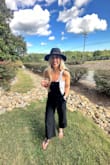 I LOVE this jumpsuit! Super comfy yet really cute. You can dress it up or down and will be a good transition piece for the fall/spring. - Heather S.