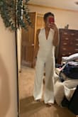 This jumpsuit is so comfortable and is perfect for a vacation. I'm planning on wearing it on my bachelorette trip. The small size is perfect for me. - Paula S.
