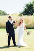 I decided a month before my wedding I didn't like the first dress I bought at a bridal shop. This came in and fit like a glove! Just needed to get it hemmed a little bit. It fits my body perfectly and has amazing details! - Gina E.
