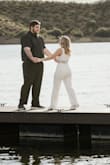 The jumpsuit was absolutely beautiful. It was an amazing quality product. I was shocked. My only problem was it was almost a foot too long for me, so I had to have it hemmed before I could wear it! - Lacey H.