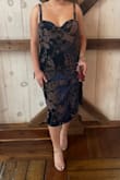 Loved this look for a fall wedding as a guest. It hugged very tightly on the waist line, which made it a little uncomfortable to sit in, but standing, I felt fine. - Lindsey G.