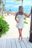 I absolutely LOVED this dress. It was so elegant and also comfortable. I was on vacation in Cancun for a retreat and it was a white theme. I also bought my shoes, earrings, and purse from Lulus. I would give this 5 stars! - Bennette C.
