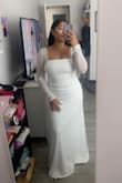 I wore this for my court wedding and it could not have been more perfect. The quality is amazing and fits like a glove. - Natalie E.