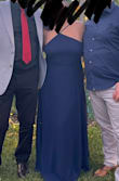 A great dress. It's very long and will likely need a hem. Oddly enough, the original hem was crooked so it needed to be tailored. Very complementing and flows nicely. - Natalie C.