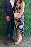 I ordered a size medium and this dress fit like it was made for me. I wore Cakes nipple covers for a little extra coverage and lightly steamed the dress and it was perfect. - Stephanie H.