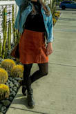 I love this skirt. It's comfortable. I love the color and the good material. I wear it with the black mock neck bodysuit all the time. - Brianna S.