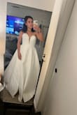 This is my second wedding dress purchase from Lulus after gaining some weight and holding onto my original one for over a year I had to make sure it was affordable. That being said, nobody could ever guess it was this affordable because the quality is amazing! The beaded detail is stunning and the dress material feels nice and heavy. Of course, I am having the length altered and the skit sewn down a little but other than that it fits like a glove. - Nitzia S.
